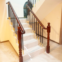 Rampe d'escalier moderne et luxueuse en aluminium noir et or, style minimaliste, adaptée aux villas et appartements intérieurs, personnalisable