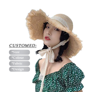 Hot Sale Korean Style 56-58cm Foldable <b>Summer</b> Beach Straw <b>Hat</b> <b>for</b> <b>Women</b> Raffia Material Floppy Design <b>for</b> Outdoor Use Straw Cap - Product Image 1