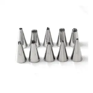 Kitchen tools star shape baking stainless steel manual raoping russian piping ips nozzles tips