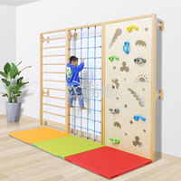 Moetry Offre Spéciale Bois Massif Mur Escalade Aire De Jeux Équipement Intérieur Escalade Mur Jeux pour Enfants