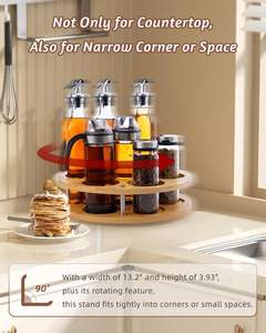 מתגלגל עץ מסתובב מארגן 30 עוז 40 עוז 40 עוז 40 מעלות צנופת 360 ° גביע - Product Image 5