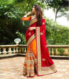 Self Designed Party wear Saree brodé en soie de créateur avec pièce de chemisier alphanumero - Product Image 6