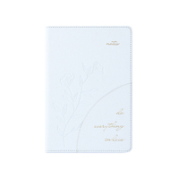Cuaderno de Cuero Rosa con Estampado en Relieve y Costuras A5, Diseño Floral Dorado, con Bolsillo para Notas Diarias, Novedad 2027