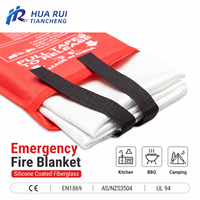 Couverture anti-feu en silicone personnalisée, en fibre de verre, résistante à la chaleur, pour la maison et la cuisine, fourniture OEM sous marque privée