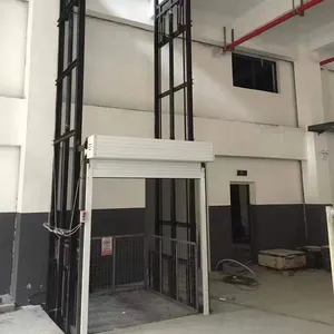 Customized Wall Mounted Industrial Warehouse Hydraulic Vertical Guide Rail Cargo Lift Freight Elevator