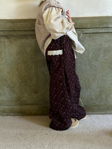 Pantalones Largos Casuales de Invierno <span class=keywords><strong>para</strong></span> Niña TPY0, con Estampado Floral, Mezcla de Algodón, Diseño de Pierna Ancha con Bolsillos, <span class=keywords><strong>Jeans</strong></span> <span class=keywords><strong>para</strong></span> Niños - Product Image 3