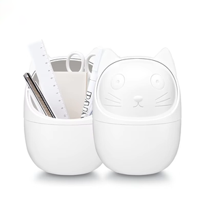 Anya dễ thương <span class=keywords><strong>Mini</strong></span> nhựa mở Top lưu trữ máy tính để bàn xô nhà văn phòng bàn tổ chức Thùng rác - Product Image 4