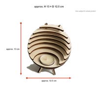 Support de bougie sphérique en bois découpé au laser, écologique, pour bougies chauffe-plat, décoration moderne pour la maison, centre de table, vente en gros OEM