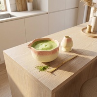 Nouvel ensemble de thé matcha japonais créatif à motif de fleurs de cerisier, en porcelaine de qualité alimentaire, Fujian