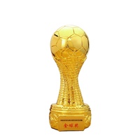 Nouveau trophée de football résine plaqué or MVP Golden Globe trophée Creative Sports Competition Champions Memorial Memorial trophée