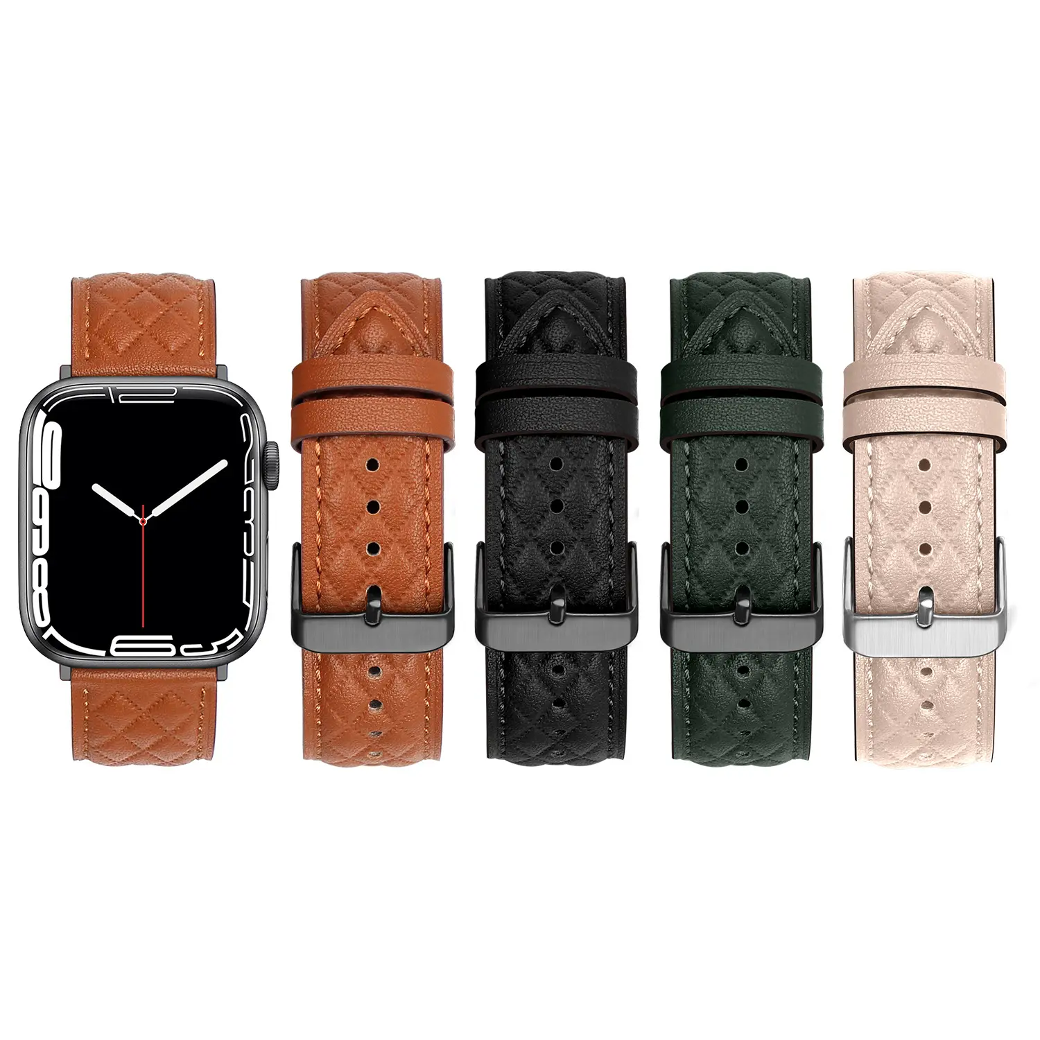 High Quality PU Leather Watch Strap 22mm Leather Watch Strap Belt Classic Watch With Strap Leather Wristbands Women Men