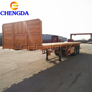 3 Trục 40FT Container Bán Trailer Phẳng Xe Trailer - Product Image 5