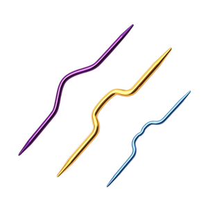 Outils de tricot aiguille incurvée en acier inoxydable torsadée 3 pièces crochet crochet <span class=keywords><strong>aiguilles</strong></span> <span class=keywords><strong>à</strong></span> tricoter - Product Image 2