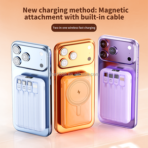Banque d'alimentation magnétique ODM/OEM 22,5W 10000mAh avec 4 câbles, chargeur <span class=keywords><strong>portable</strong></span> pour <span class=keywords><strong>iPhone</strong></span> 17, <span class=keywords><strong>batterie</strong></span> externe, pack de <span class=keywords><strong>batterie</strong></span> - Product Image 4