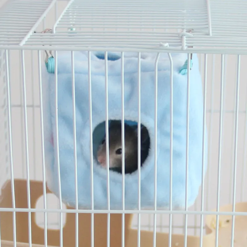 Hamster House Hammock Rodent Cage Accessories Soft Warm Multi-shape Solid Hanging Beds for Small Pets Rat Guinea Pig