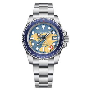 Reloj Mecánico Automático GMT para Hombre, Resistente al Agua, Luminoso - Product Image 1