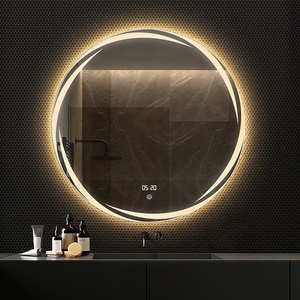 <span class=keywords><strong>Espejo</strong></span> de Pared Iluminado con Diseño de Sol y Flores de BOLEN, <span class=keywords><strong>Espejo</strong></span> Decorativo para Hotel con Luz de Tres Colores, <span class=keywords><strong>Espejo</strong></span> para Baño - Product Image 2