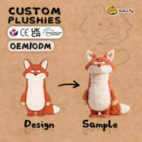 Vente Flash : Peluche Renard Personnalisée OEM, Jouet en Peluche Mignon et Personnalisé, Mascotte d'Entreprise Personnalisée, Haute Qualité, Certifications CE et CPC