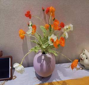 Flor de Amapola Artificial de Tacto Real al por Mayor de Fábrica para Decoración de Hogar, Bodas y Fiestas, Arreglos Florales - Product Image 4