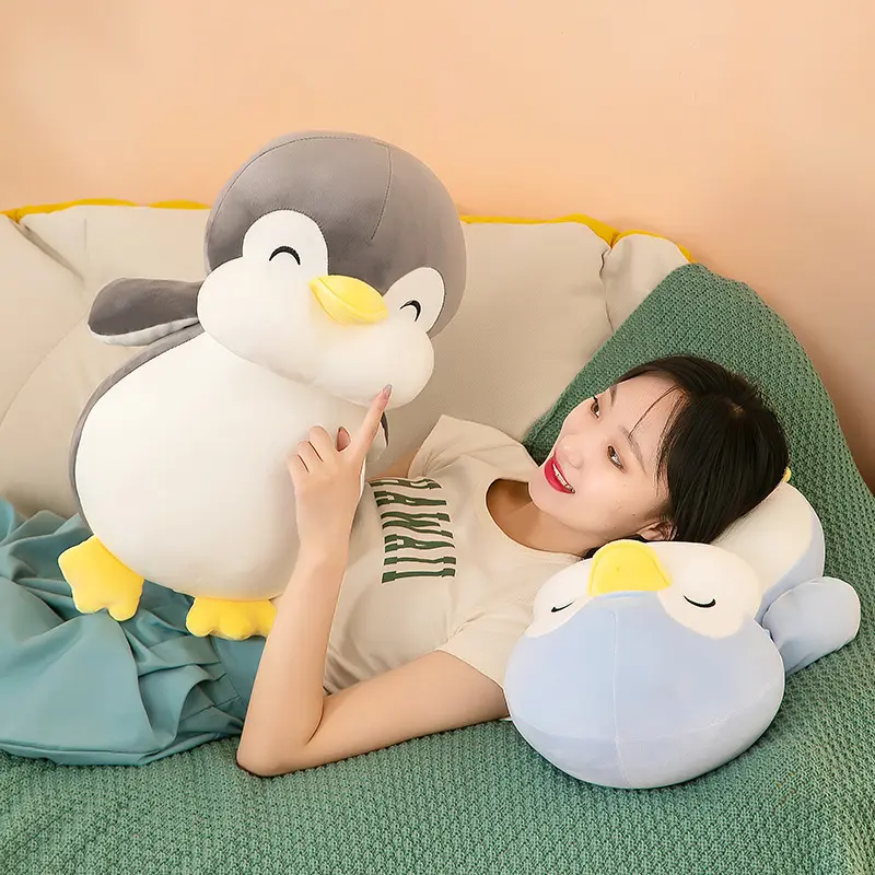 Design inovador bonito pinguim macio pelúcia brinquedos soft ware Pinguim sono pelúcia jogar travesseiro presentes de aniversário das crianças