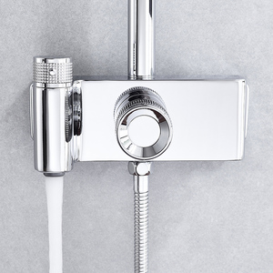 Hm-Juego de ducha de lujo, mezclador de ducha redondo cromado, frío y caliente, fácil de instalar - Product Image 5
