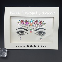Bijoux de maquillage temporaire blancs de haute qualité, strass fantaisie pour le visage, pierres précieuses pour le corps, en acrylique et résine