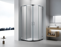 Cabine de douche coulissante incurvée en verre trempé transparent, design unique, prix usine, vente chaude, cabine de douche