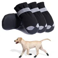 Водонепроницаемая обувь для домашних питомцев, светоотражающие ботинки для собак, спортивные носки с подошвой из ПВХ для маленьких, средних и больших собак, кошек, домашних животных