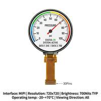 Modul LCD IPS 4.0 "720X720 MIPI 30Pin I2C Touch JD9365DA-H3 700nits Pengontrol Putar Cerdas Industri HMI Melingkar Tertanam