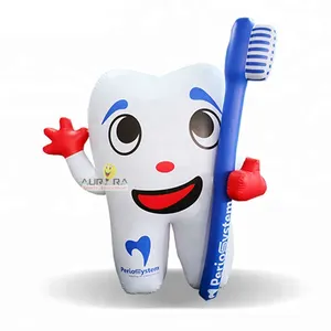 Cute Toothpaste Advertising Inflatable Tooth Large Teeth Inflatable With Toothbrush Inflatable Tooth Mascot