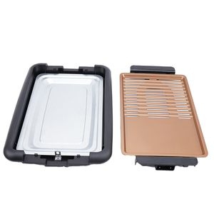Gril électrique moderne avec plaque de cuisson en fonte, barbecue portable avec contrôle de température, revêtement antiadhésif, usage domestique - Product Image 3