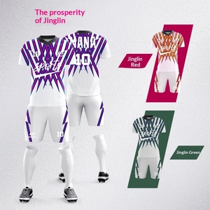 Traje de Entrenamiento de Fútbol con Logotipo Impreso, Uniforme de Competición para Equipos, Transpirable, de Secado Rápido, de Poliéster, para Todas las Temporadas - Product Image 1