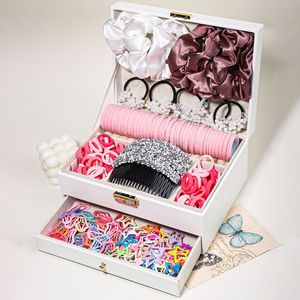Set de Accesorios para el Cabello <span class=keywords><strong>con</strong></span> Lazo de Satén de Lujo Balletcore, Caja de Almacenamiento de Joyas, Regalo de Cumpleaños para Niñas, Kit de Pinzas para el Cabello al por Mayor - Product Image 5