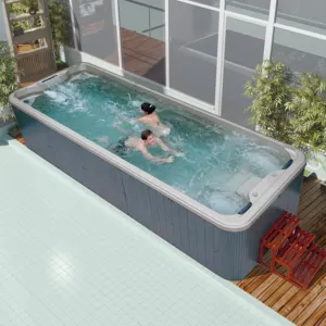 Swimming Pools Sales 6m Length Fiber Glass Swim Jet Inground Outdoor Garden Swimming Pools For Sale