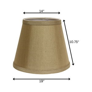 HMS 19 \ "impero marrone chiaro inclinato senza paralume in tessuto interno stile asiatico-coasta minimalista rustico giapponese vittoriano - Product Image 3