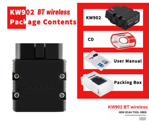KONNWEI-lecteur de code de voiture Elm327, outil de diagnostic automatique pour véhicule, <span class=keywords><strong>scanner</strong></span>, prise obd2, application gratuite, usine - Product Image 4