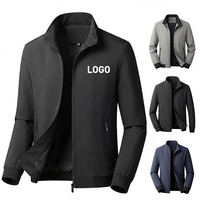 Blouson Bomber Homme RCX Personnalisé Noir Décontracté à Col Montant avec Logo Frontal, Écologique, Respirant et Coupe-Vent, Haute Qualité