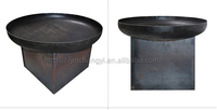 Brasero de jardin moderne en acier au carbone, autoportant, thermolaqué, 45000-49999 BTU, foyer extérieur en acier Corten, barbecue
