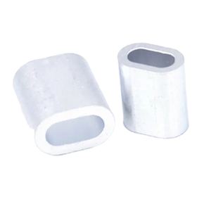 Fundas de aluminio de alta calidad para crimpado, terminales ovalados para cables, herrajes metálicos personalizados para pesca y aparejos. - Product Image 2