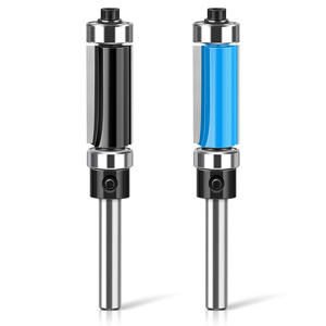 1/4inch und 6mm Runds chaft oben und unten Lager Unterputz Gerade Fräser Bits 2 Flöten Gerade Muster Holz bearbeitungs werkzeuge - Product Image 1