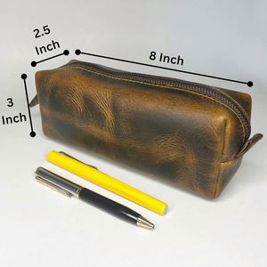 Estuche para lápices con cremallera Likewinner, en oferta, para estudiantes, con funda de cuero, para artículos de papelería y portalápices - Product Image 3
