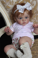 NPK 24 pouces déjà fini poupée peinte à la main réaliste frecked 3D peau douce en Silicone fille bébé Reborn poupées
