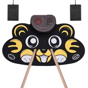 Juego <span class=keywords><strong>de</strong></span> batería electrónica portátil plegable, almohadilla <span class=keywords><strong>de</strong></span> práctica con altavoz incorporado, auriculares, clavija, pedales <span class=keywords><strong>de</strong></span> pie, <span class=keywords><strong>baquetas</strong></span> para principiantes - Product Image 2