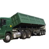 BERKLEY 35 Kubikmeter Traktor Side Dump Kipper Truck Grain Dumping Sattel auflieger zu verkaufen