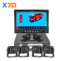 Grand angle 1080p 4 caméra 360 degrés caméra de voiture dvr dash cam 3d panoramique vue d'oiseau caméra système voiture AVM Around view monitor