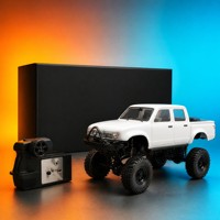 Camion RC Rock Crawler 4x4 Télécommandé Vintage Tout-Terrain 2.4G Suivez-moi Pare-buffle Phares antibrouillard Homologué CE EN71 Chargeur