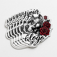 Autocollants personnalisés avec logo de marque, autocollants de style tatouage imperméables, autocollants vintage imprimés sur mesure, autocollants en vinyle avec logo animal ou crâne