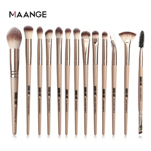 MAANGE, venta al por mayor, 13 Uds., <span class=keywords><strong>brochas</strong></span> de <span class=keywords><strong>maquillaje</strong></span> veganas respetuosas con la piel, juego de <span class=keywords><strong>brochas</strong></span> de <span class=keywords><strong>maquillaje</strong></span> de ojos profesionales esenciales de alta calidad - Product Image 5