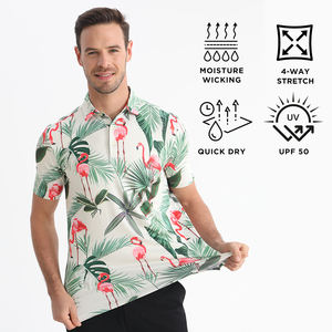 Stock local aux États-Unis, impression par sublimation, t-shirts de sport fitness, polos en polyester et élasthanne, polos de golf personnalisés pour hommes - Product Image 3