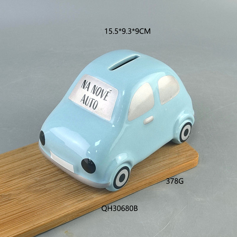 Banco de ahorro de coche azul